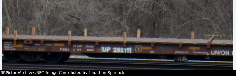 UP 262111, close up of numbers